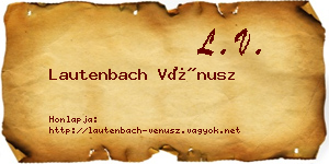 Lautenbach Vénusz névjegykártya